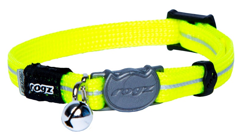 Rogz Collar Safeloc Alleycat Dayglow XSmall - Image 1